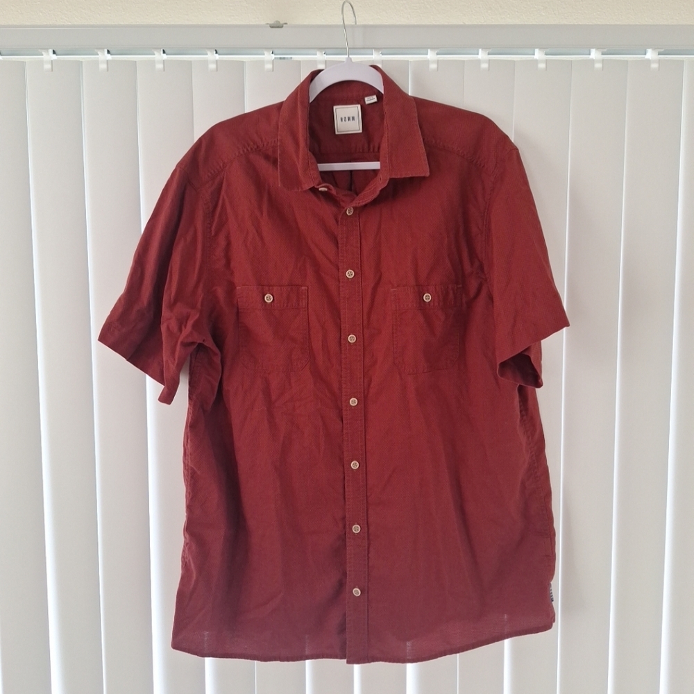 ROWN Button Front Short Sleeve Shirt